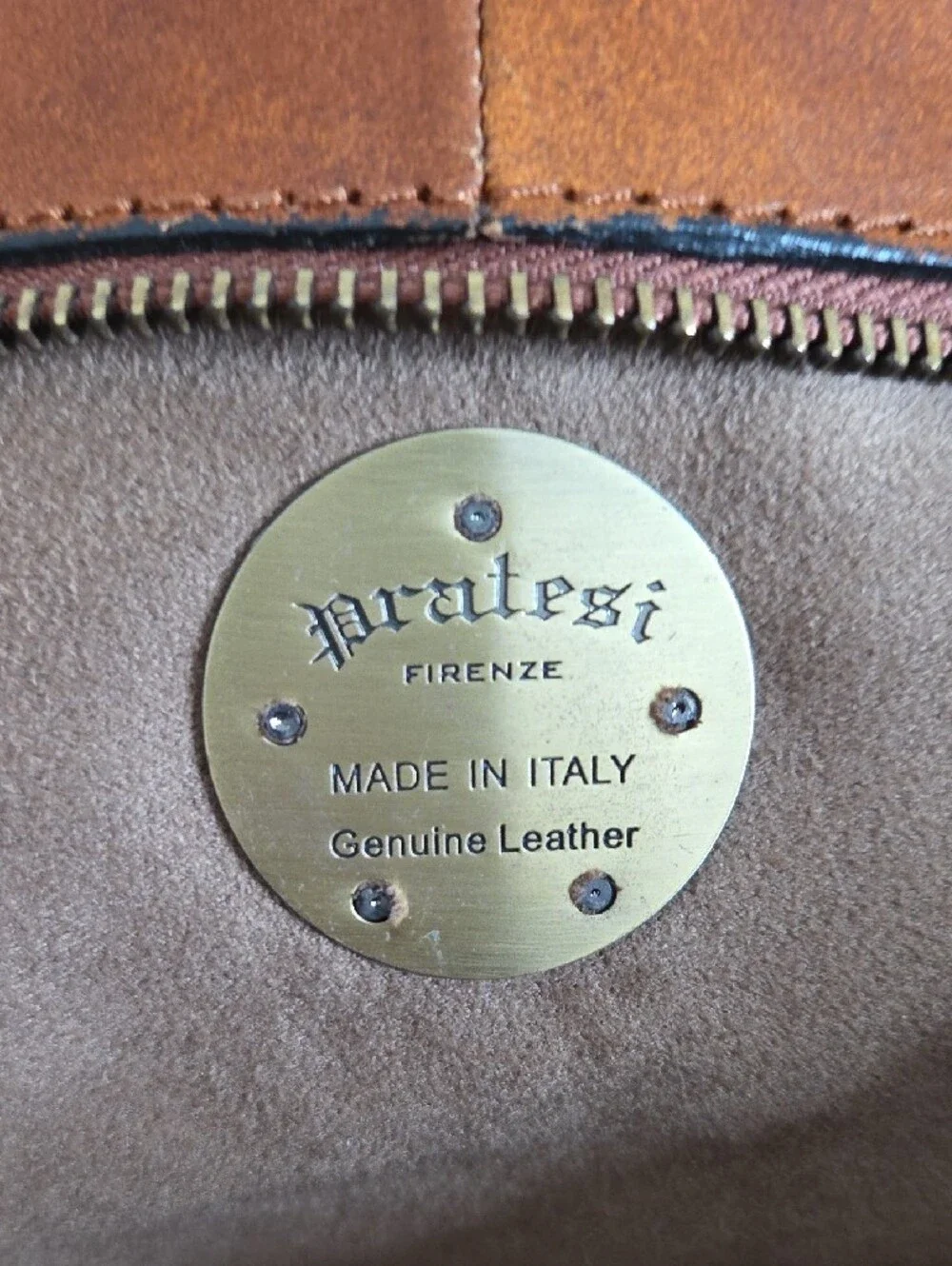 Pratesi Firenze Italian Leather Talamone Shoulder Tote with Front Pocket
